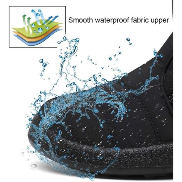 Womens Warm Fur Lined Winter Snow Boots Waterproof Ankle Boots Outdoor - Picture 5 of 6